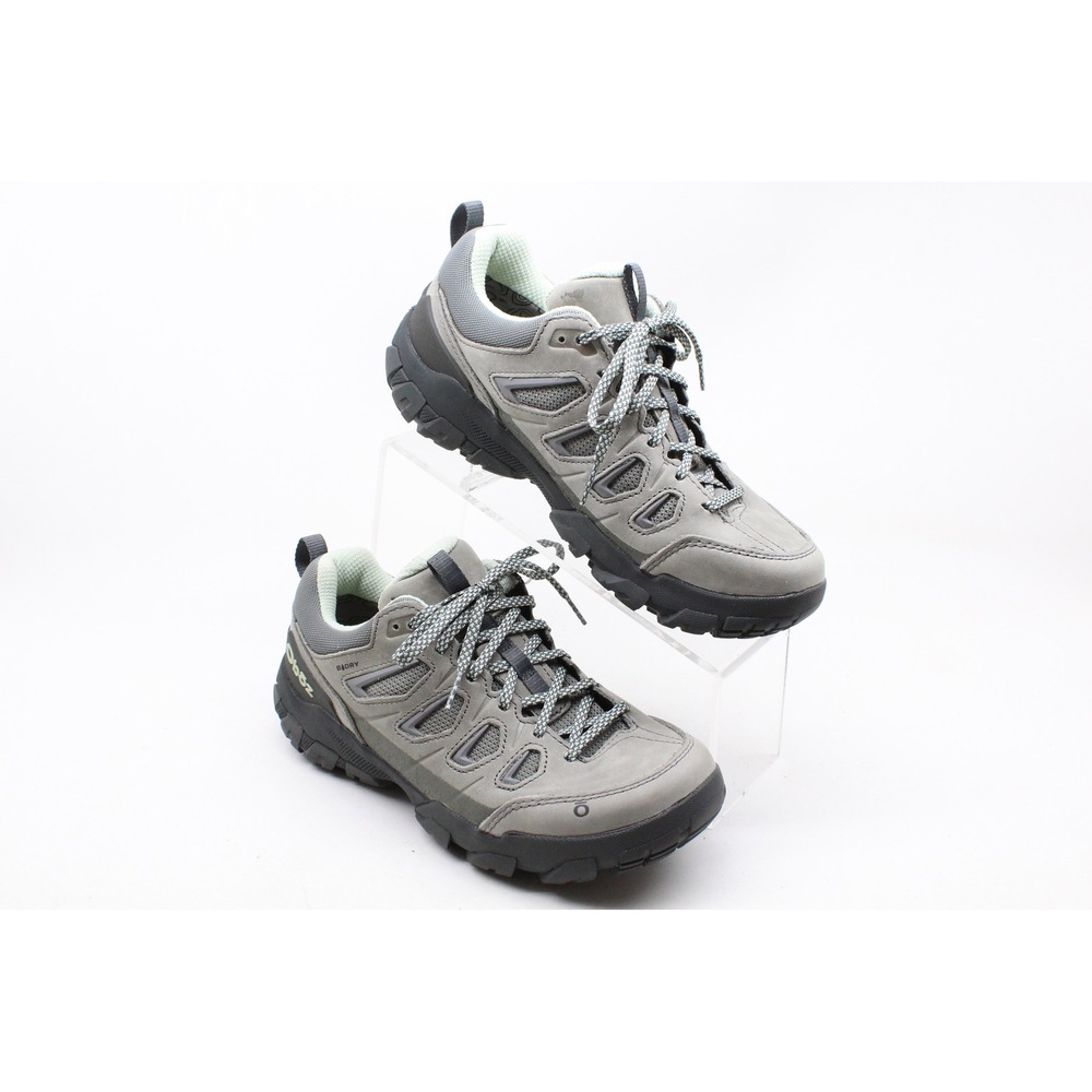 Oboz Sawtooth Low B-DRY Waterproof Hiking Shoes Gray Womens 8 P00001013